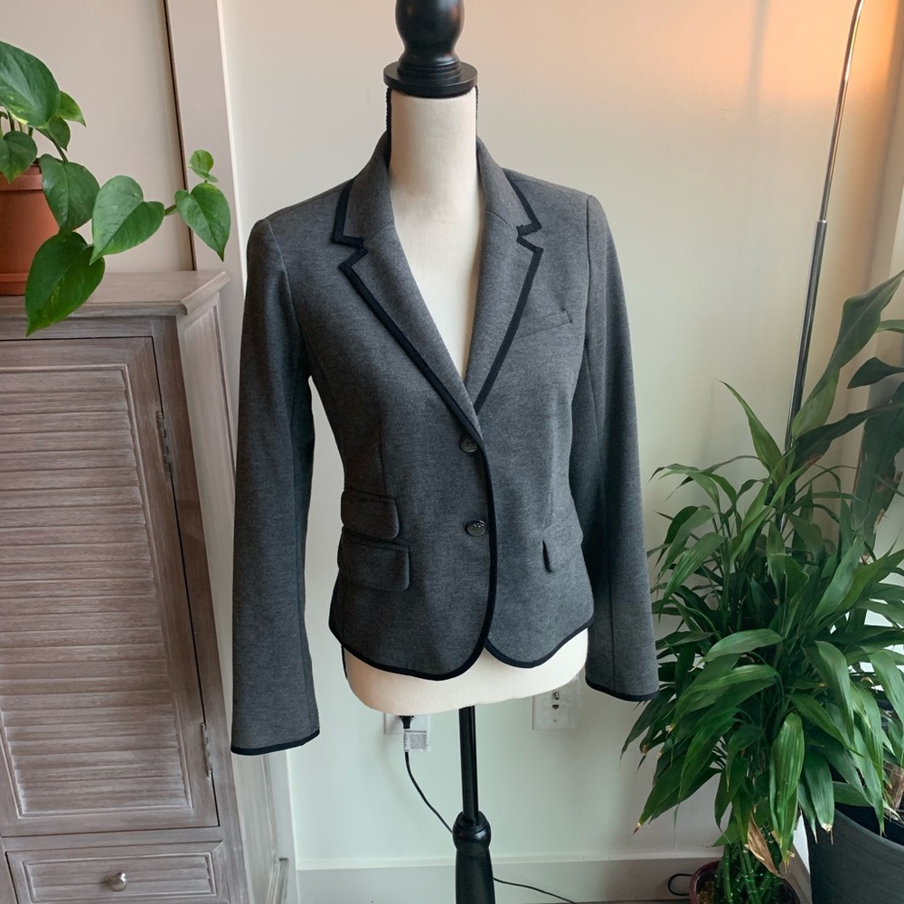 Gray Blazer with Black trim by GAP - Picture 5 of 11